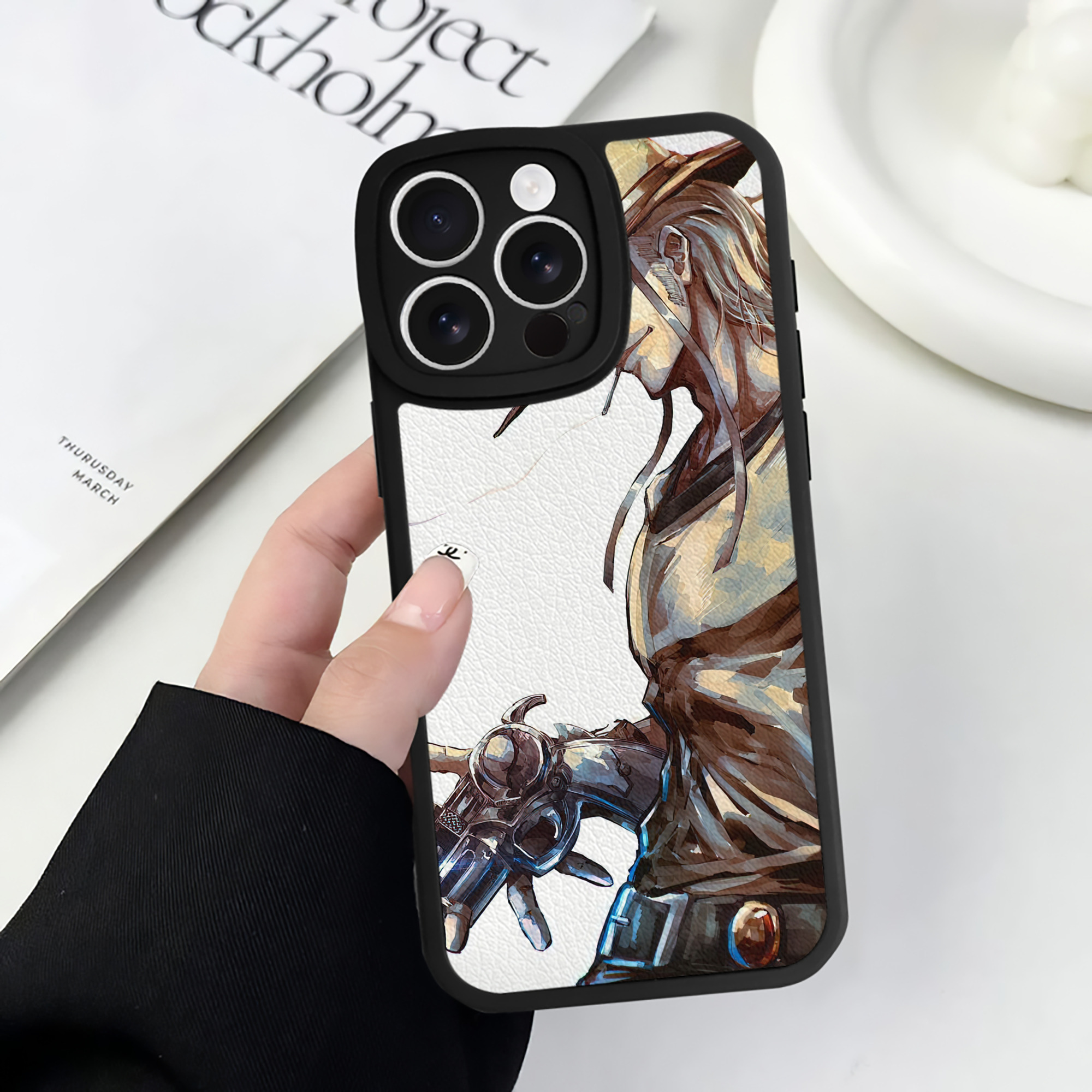 （画像用） ジョジョの奇妙な冒険 JoJo's Bizarre Adventure 【iPhone 16シリーズ対応】シリコンスマホケース（レザー調） 材質：シリコン